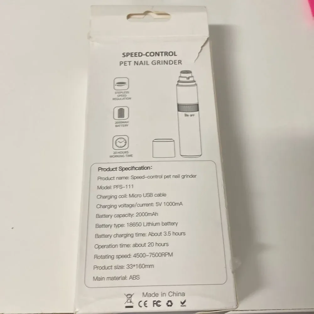 Speed control pet nail grinder model PFS-111 haven’t used